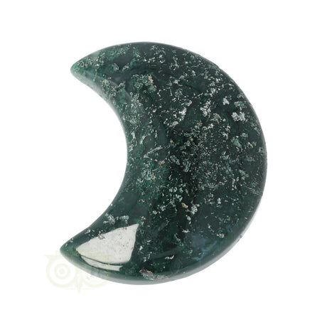Moss agate half moon No. 16