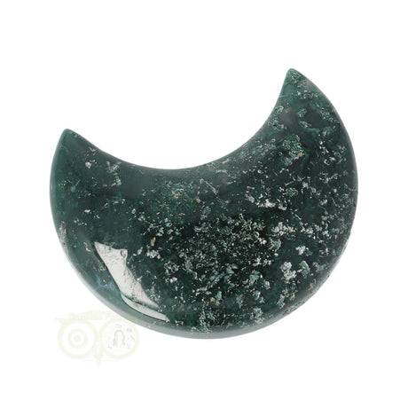 Moss agate half moon No. 16