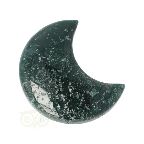 Moss agate half moon No. 16