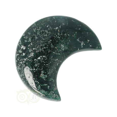 Moss agate half moon No. 16