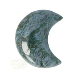 Moss agate half moon No. 17
