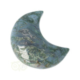 Moss agate half moon No. 17
