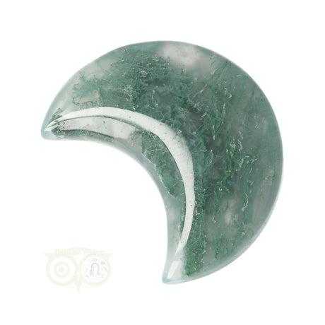 Moss agate half moon No. 21