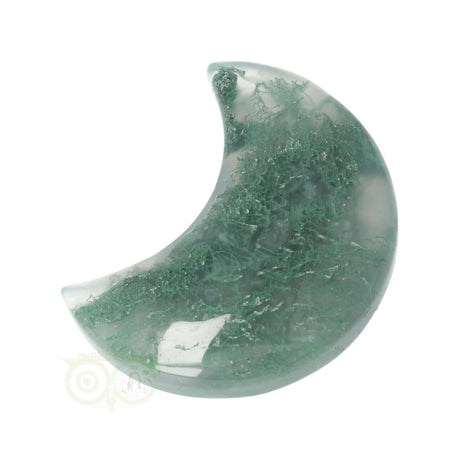 Moss agate half moon No. 21