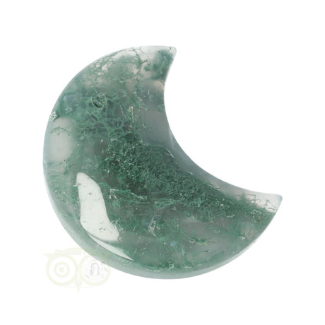 Moss agate half moon No. 21