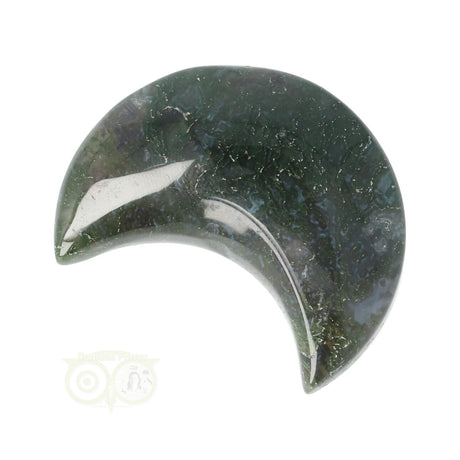 Moss agate half moon No. 8