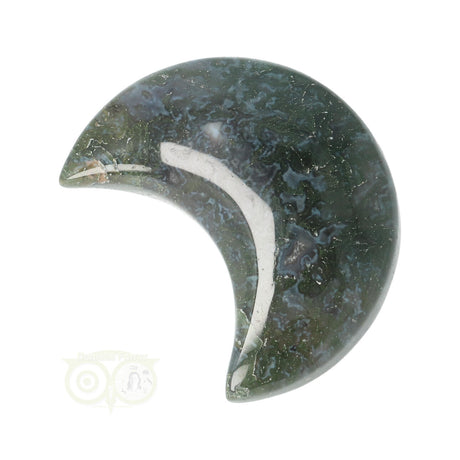 Moss agate half moon No. 8