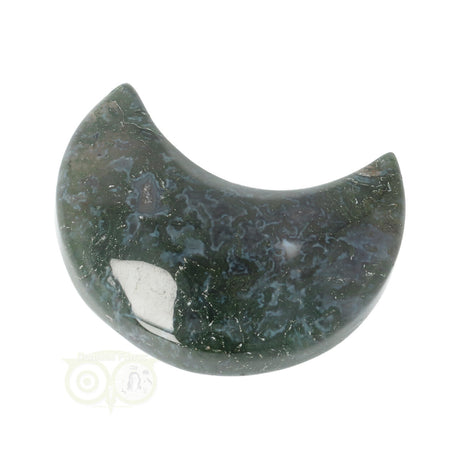 Moss agate half moon No. 8