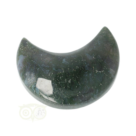 Moss agate half moon No. 8