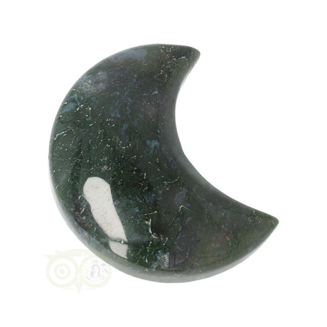 Moss agate half moon No. 8