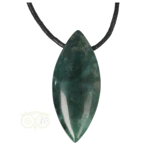 Mosagaat ovaal  hanger Nr 17 - 11 gram | Edelstenen sieraad kopen