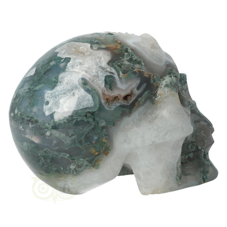 Moss agate skull 1050 grams
