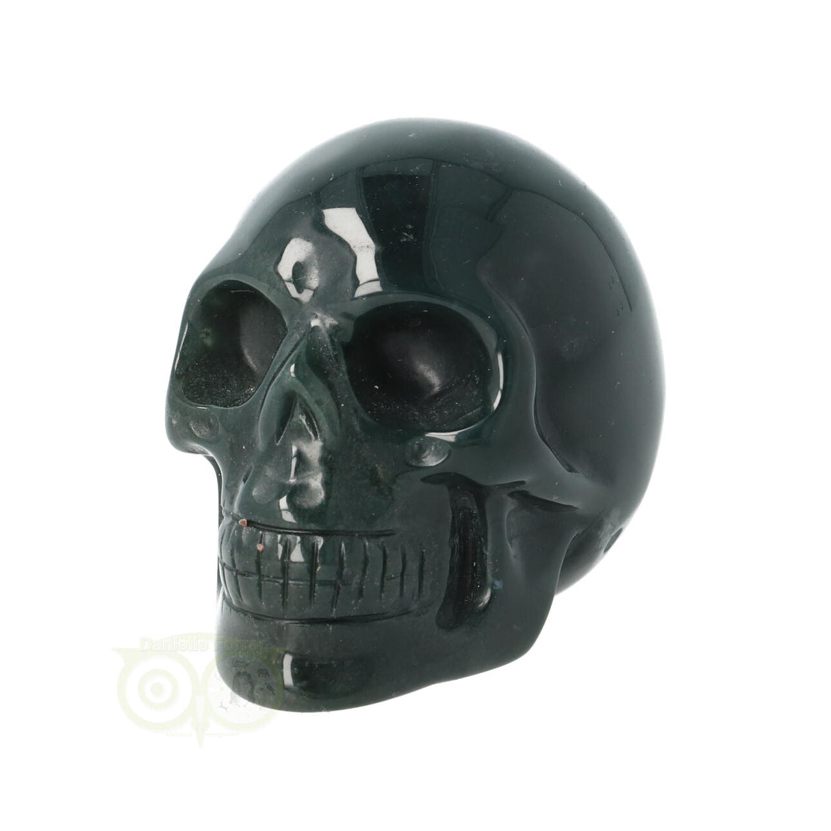 Moss agate skull No. 20