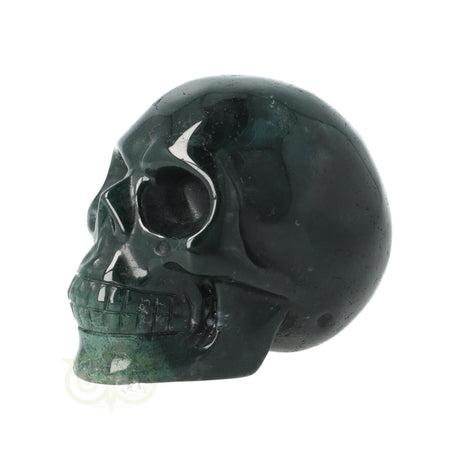 Moss agate skull No. 24