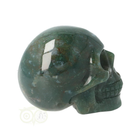 Moss agate skull No. 25
