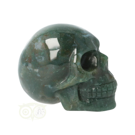 Moss agate skull No. 25