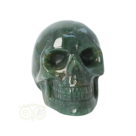 Moss agate skull No. 25