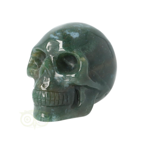 Moss agate skull No. 25
