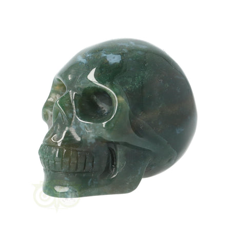Moss agate skull No. 25