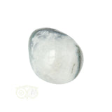 Moss agate tumbled stone round No. 29