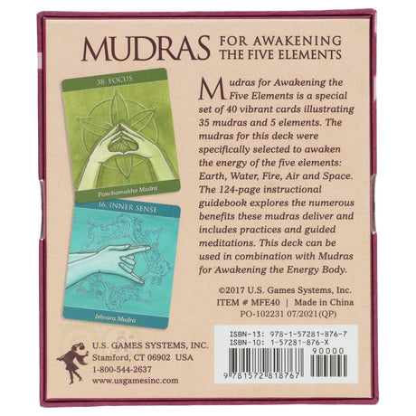 Mudra kaarten set met guidebook meditatie energie