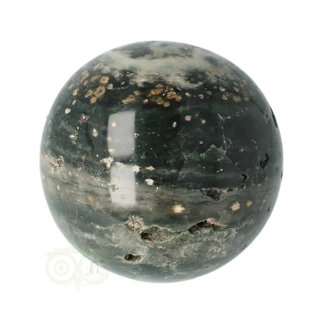 Oceaan jaspis bol nr. 22 – detailopname witte vlek – Madagaskar – Webshop Danielle Forrer