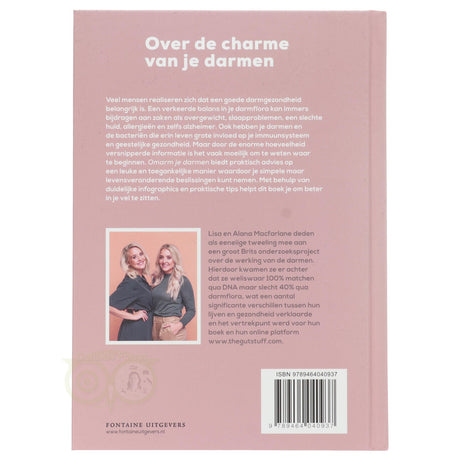 Omarm je darmen Alana Lisa Macfarlane achterkant – tweeling onderzoek DNA darmflora The Gut Stuff – Webshop Danielle Forrer