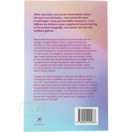 Ongeboren herinneringen - Stephanie Mines - achterkant boek paperback – Webshop Danielle Forrer