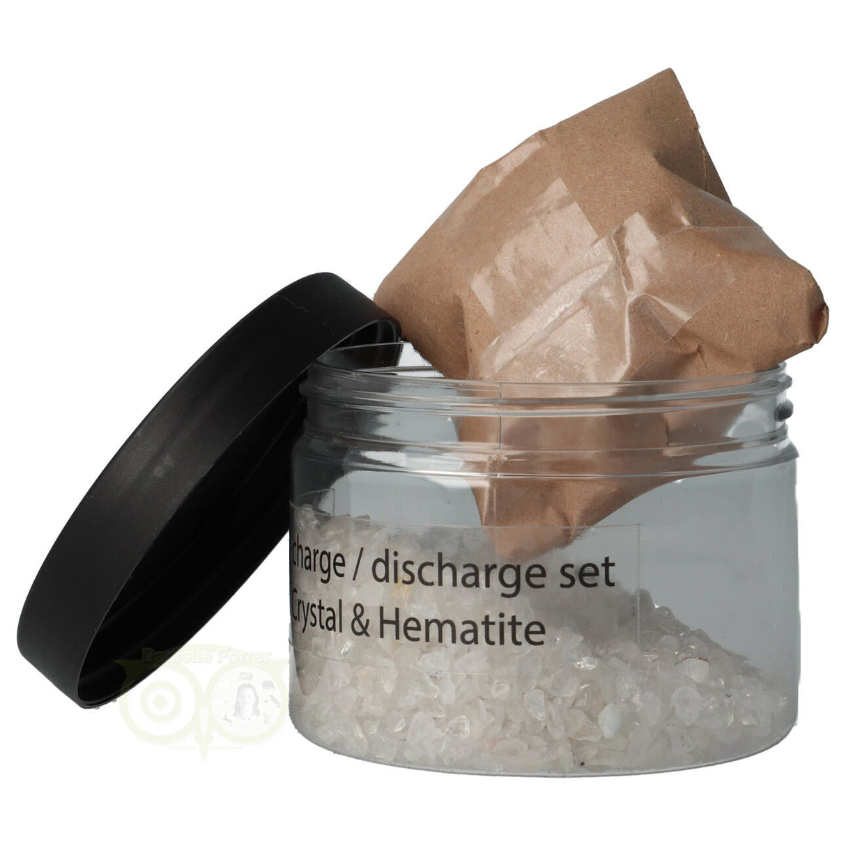 Charging - Discharging set Rock Crystal/Hematite 250 grams