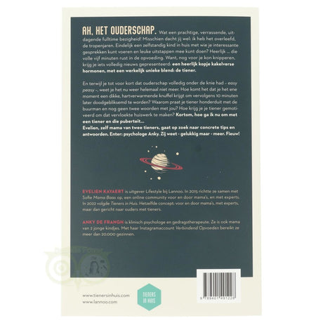 Ouders komen van Mars - Evelien Kayaert - achterkant boek paperback – Webshop Danielle Forrer