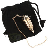 Pendel messing met kamer verguld