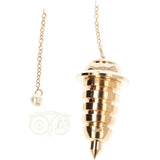 Pendel messing met kamer verguld