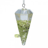Orgon Pendulum Peridot - facet cut