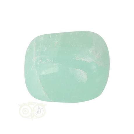 Calciet trommelsteen pistache groen gepolijst formaat 3,4 cm