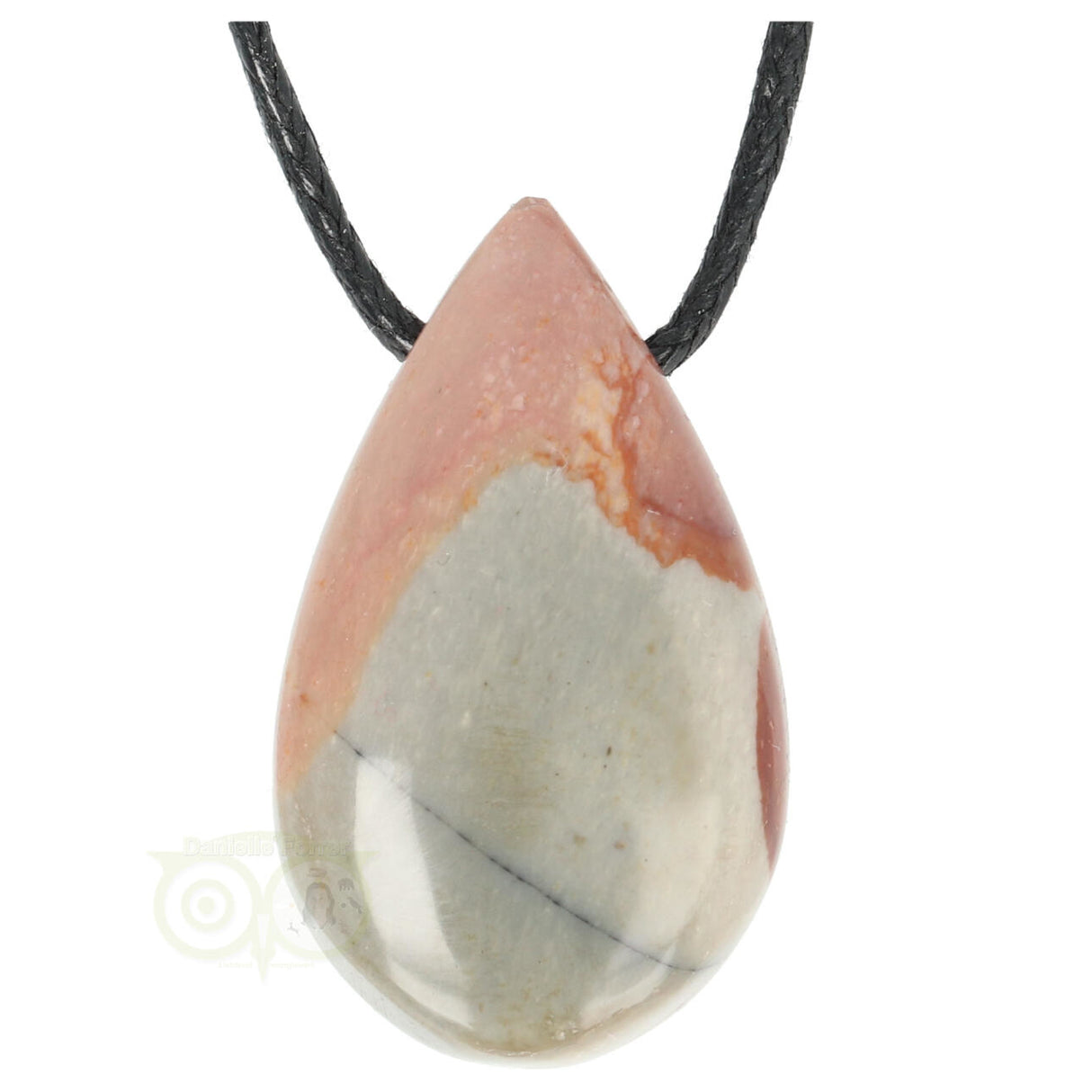 Polychroom Jaspis druppel hanger Nr 36