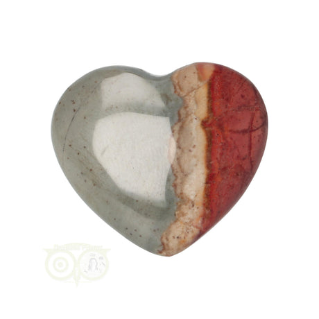 Polychrom Jaspis Herz ± 3 cm Nr. 25 - 14 Gramm | Edelstein Herz