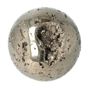 pyriet bol 495 gram 5,99 cm edelsteen bol goudkleurig