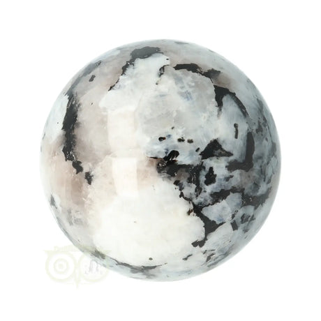 maansteen bol wit met blauwe flash