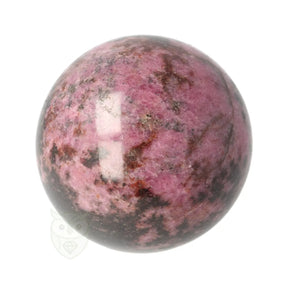 rhodoniet bol 349 gram 5 7 cm edelsteen bol roze zwart