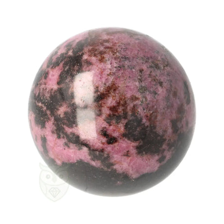rhodoniet bol roze zwart 349 gram decoratieve steen