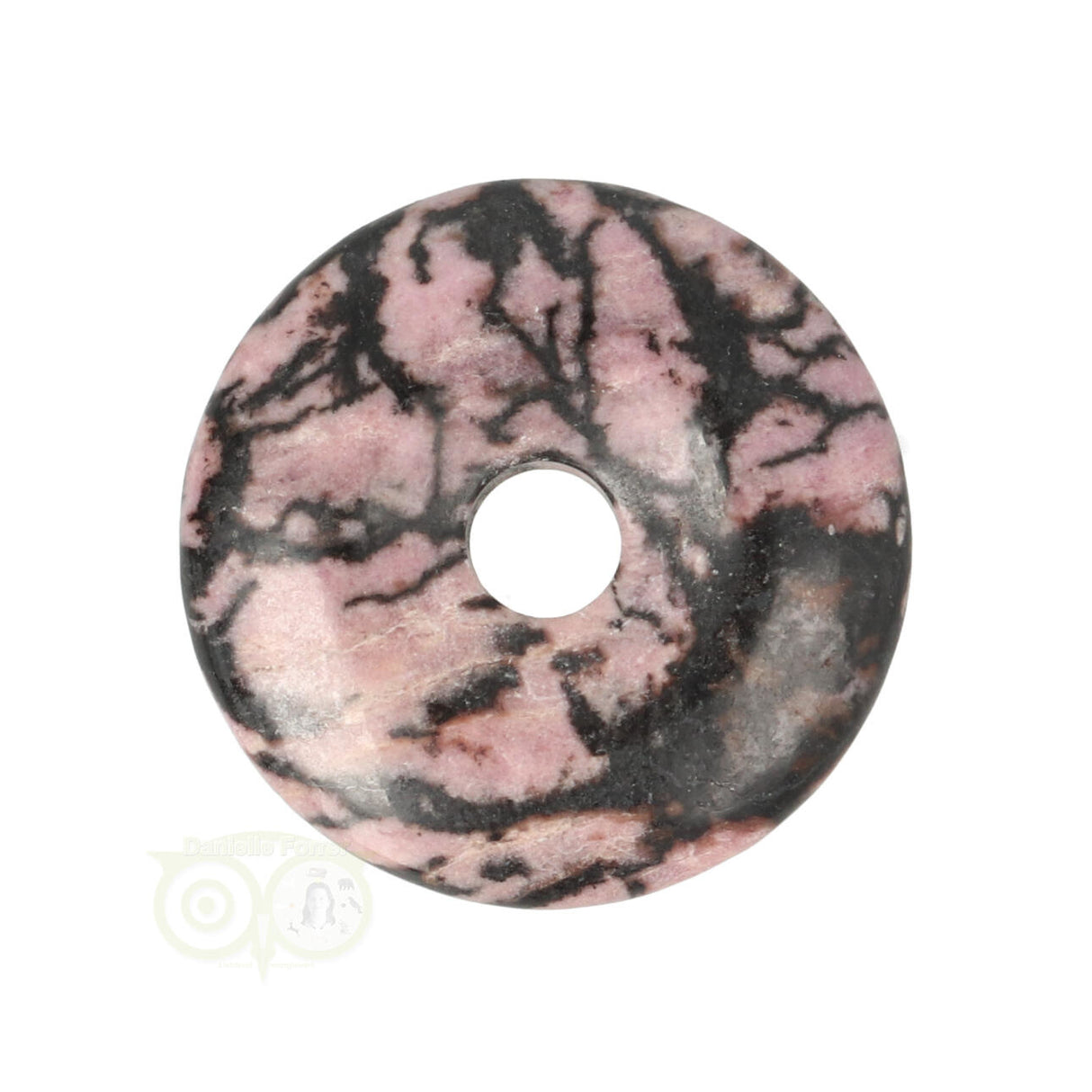 Rhodonite donut No. 7 - Ø 3 cm