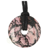 Rhodonite donut No. 7 - Ø 3 cm