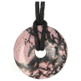 Rhodonite donut No. 7 - Ø 3 cm