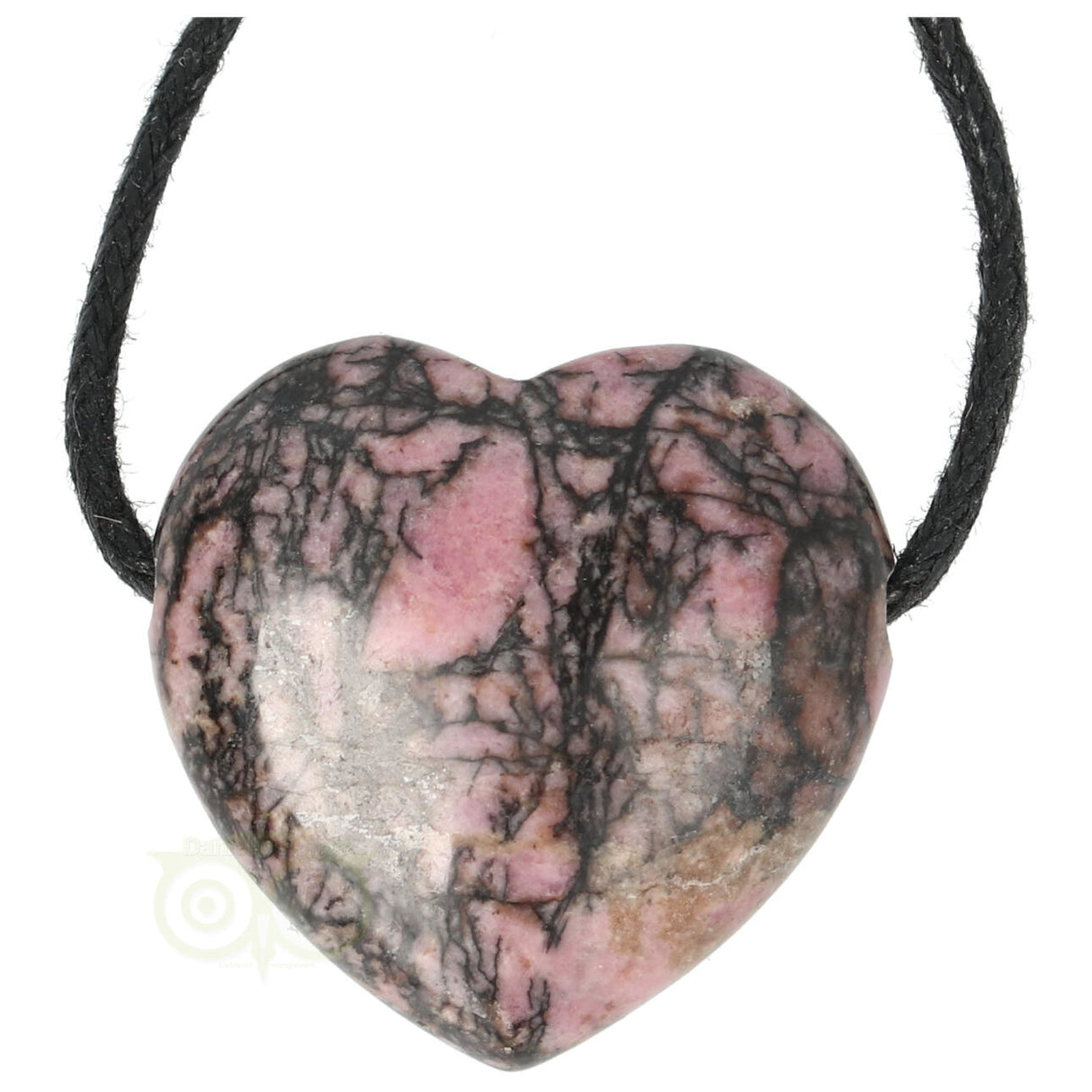 Rhodoniet hart hanger  ± 3 cm Nr 12