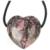 Rhodoniet hart hanger  ± 3 cm Nr 12