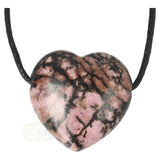 Rhodonite heart pendant ± 3 cm No. 15