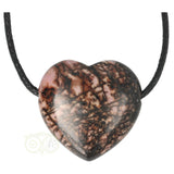 Rhodoniet hart hanger  ± 3 cm Nr 18