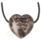 Rhodoniet hart hanger  ± 3 cm Nr 19