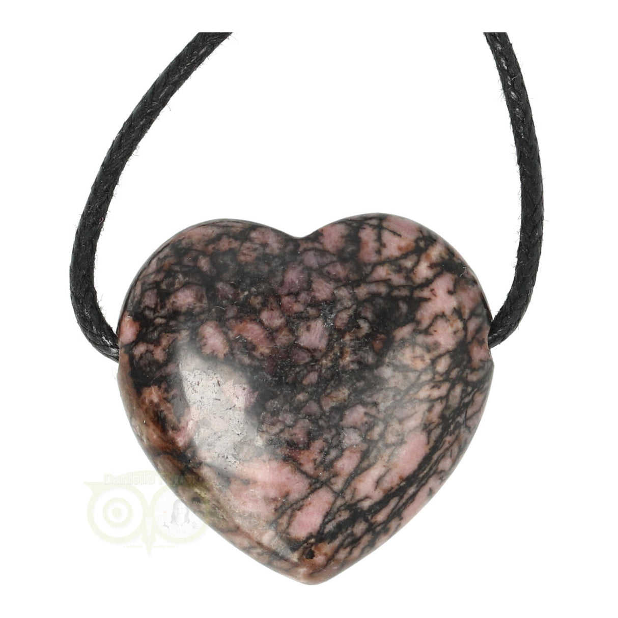 Rhodoniet hart hanger  ± 3 cm Nr 19