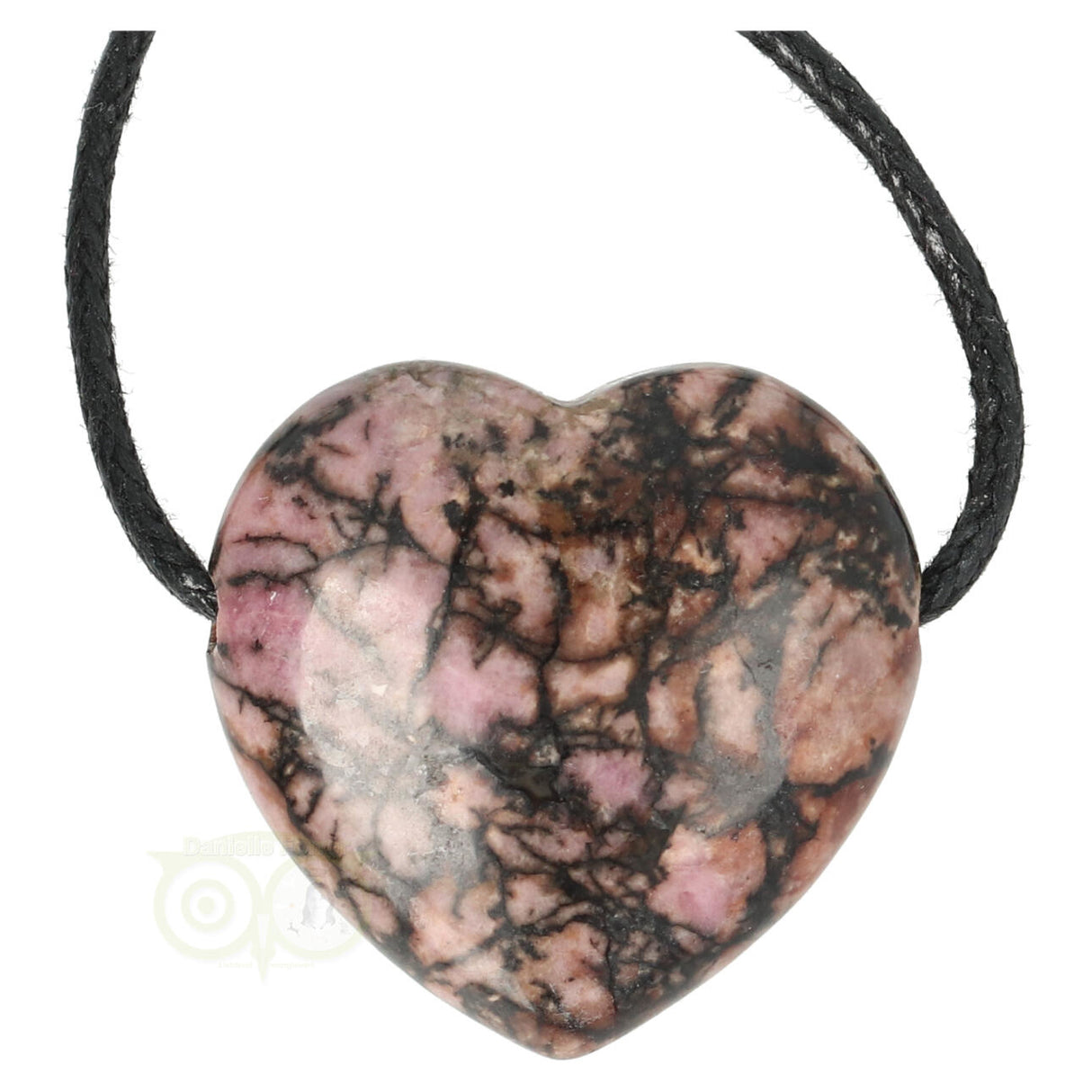 Rhodoniet hart hanger  ± 3 cm Nr 22